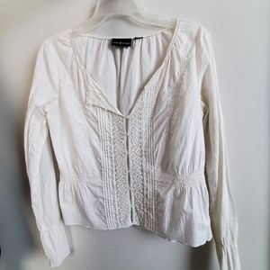 DKNY Linen Blouse VINTAGE with great details